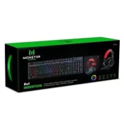 2498310-800-auto Kit Teclado & Mouse Monster - Kit 4 en 1 Crew Insertion